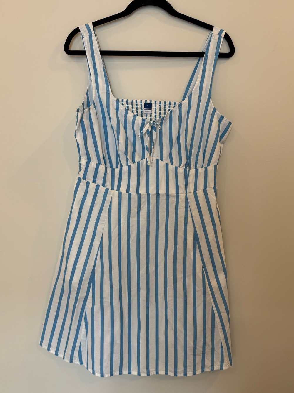 Women’s Blue and White Striped One-Piece Dress